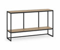 Console en Bois MDF et Métal Noir 120x30x80 cm