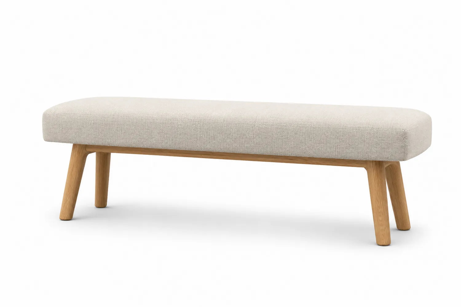 Banc en bois et tissu lin 140cm