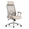 Chaise de bureau en maille avec dossier ergonomique et appui-tête réglable