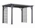 Pergola en métal avec treillis latéraux 300x400x250 cm