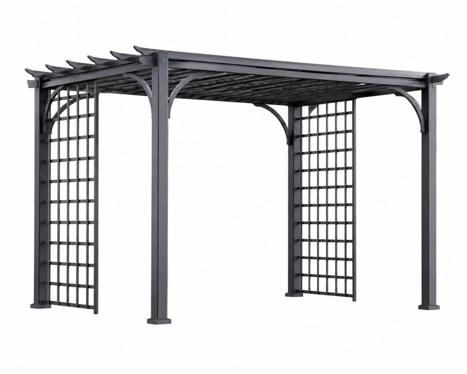 Pergola en métal avec treillis latéraux 300x400x250 cm