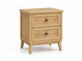Table de chevet en bois avec 2 tiroirs