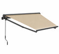 Auvent rétractable en aluminium et toile polyester beige 300x250 cm