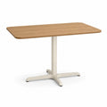 Table à manger rectangulaire chêne métal blanc 120x80x75 cm