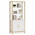 Bibliothèque en bois massif et MDF blanc 180x80x30 cm