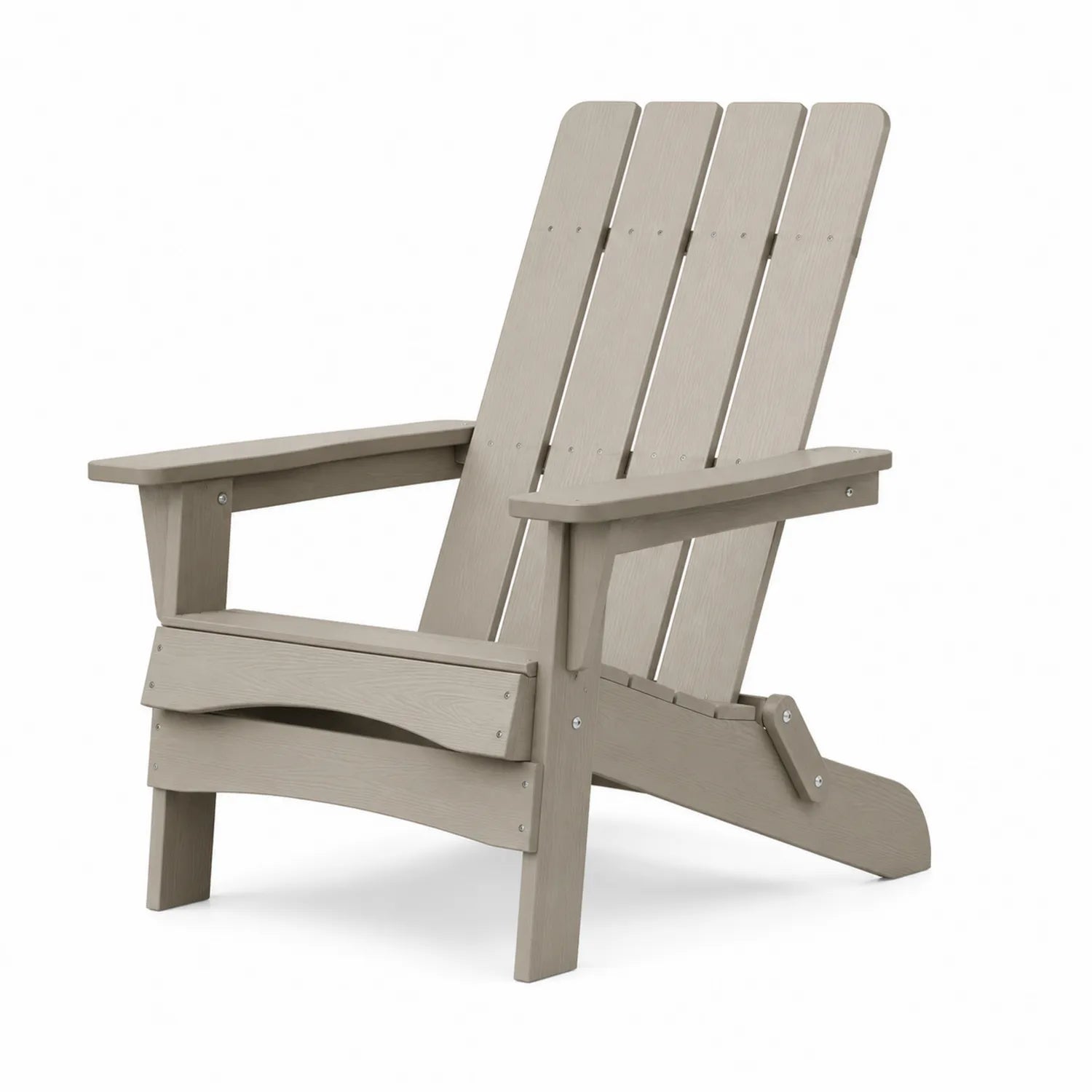Chaise Adirondack d'extérieur en Plastique Recyclé Taupe