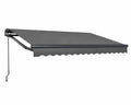 Auvent manuel rétractable en aluminium et polyester Gris 3x2.5m