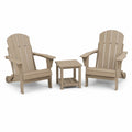 Ensemble de chaises Adirondack et table en plastique marron