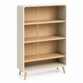 Bibliothèque en MDF avec étagères beige et chêne clair 80x30x150 cm