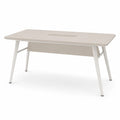Bureau rectangulaire en bois MDF avec pieds en métal 160x80x75 cm