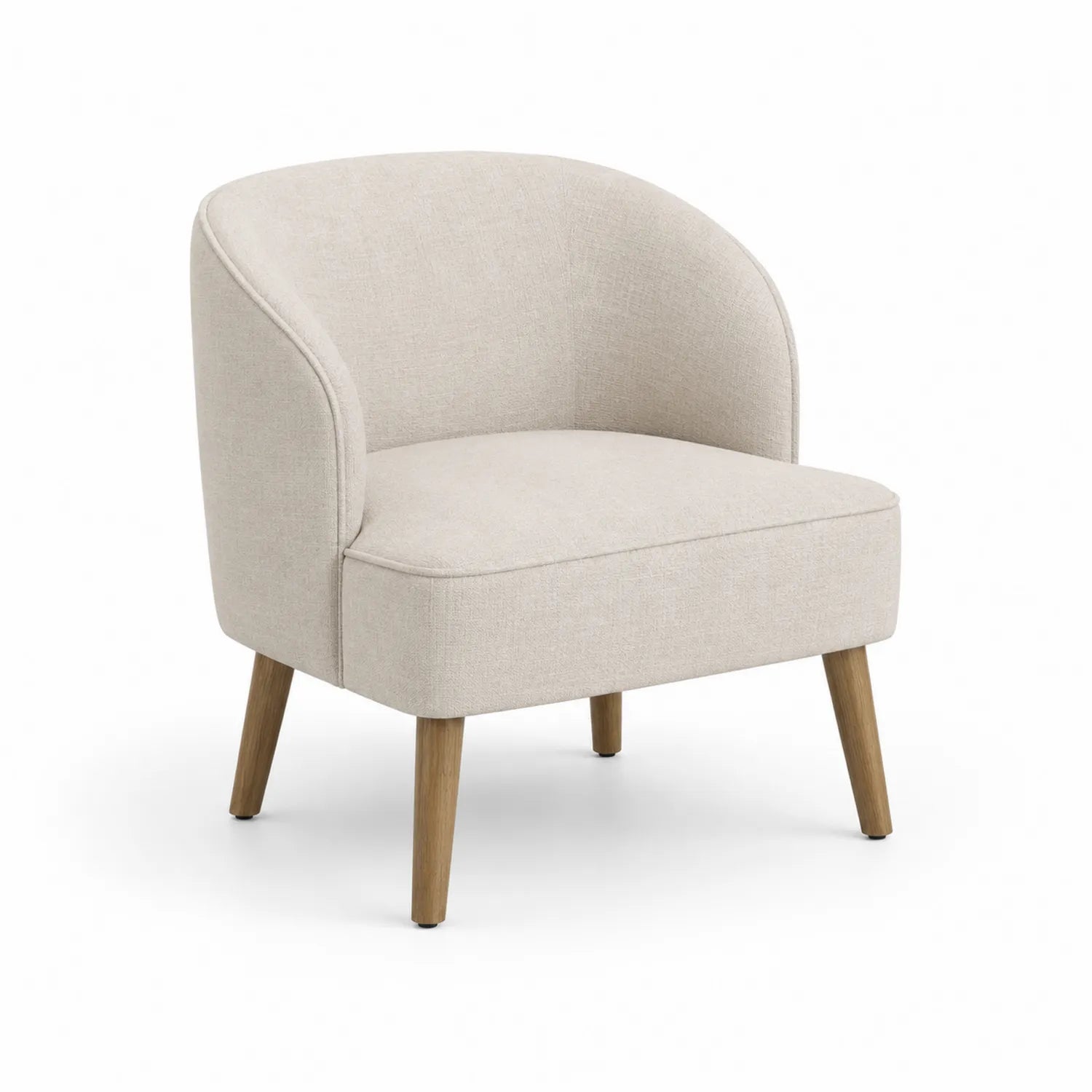 Fauteuil en tissu avec pieds en bois 70x65x75 cm