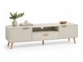 Meuble TV en MDF et Bois de Hêtre Beige