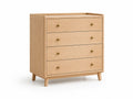 Commode en bois avec 4 tiroirs Chêne Clair