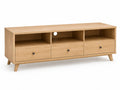 Meuble TV en bois MDF couleur Chêne clair 150x40x50 cm