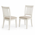 Lot de 2 chaises de salle à manger en bois avec assise en polyester