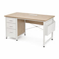 Bureau en bois et métal avec tiroirs 120x60x75cm